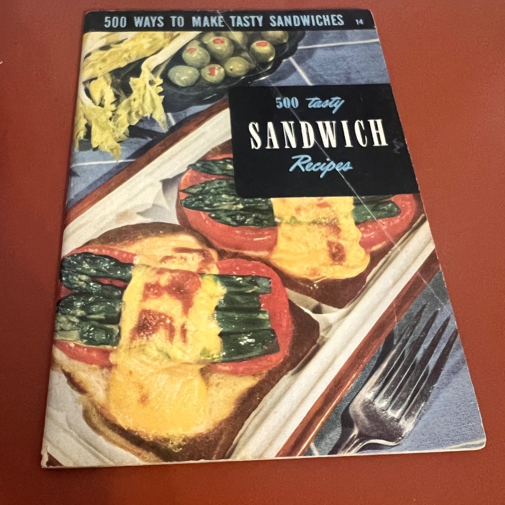 Vintage 1952 500 Tasty Sandwich Recipes Cookbook Culinary Arts Institute Booklet